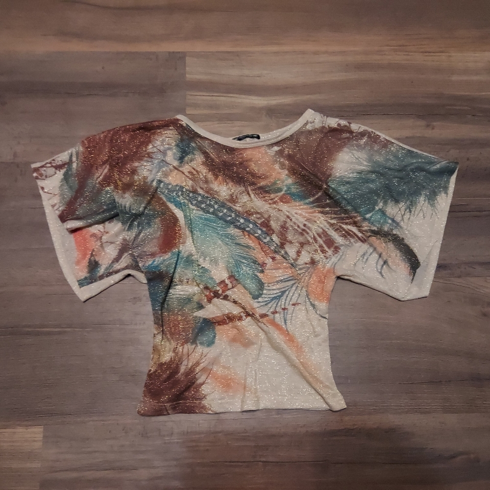 Shimmer Feather Blouse